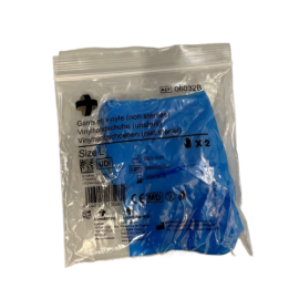 Paire de gants vinyle L Bleu