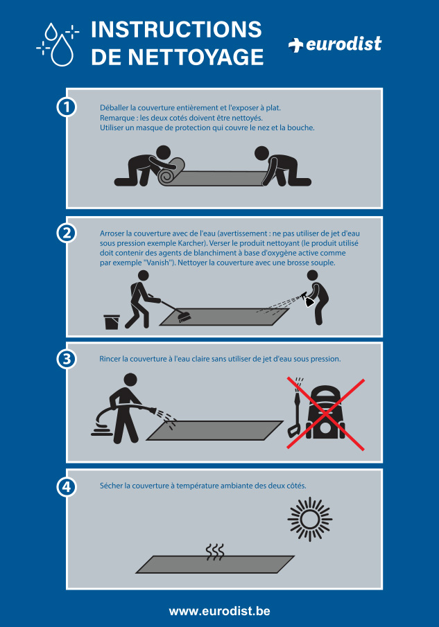 Instructions de nettoyage couverture anti-feu